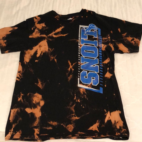 Bleach dyed Detroit Lions tee - Picture 1 of 3
